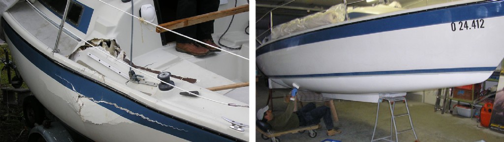 Reparatur und Restaurierung Segelboot
